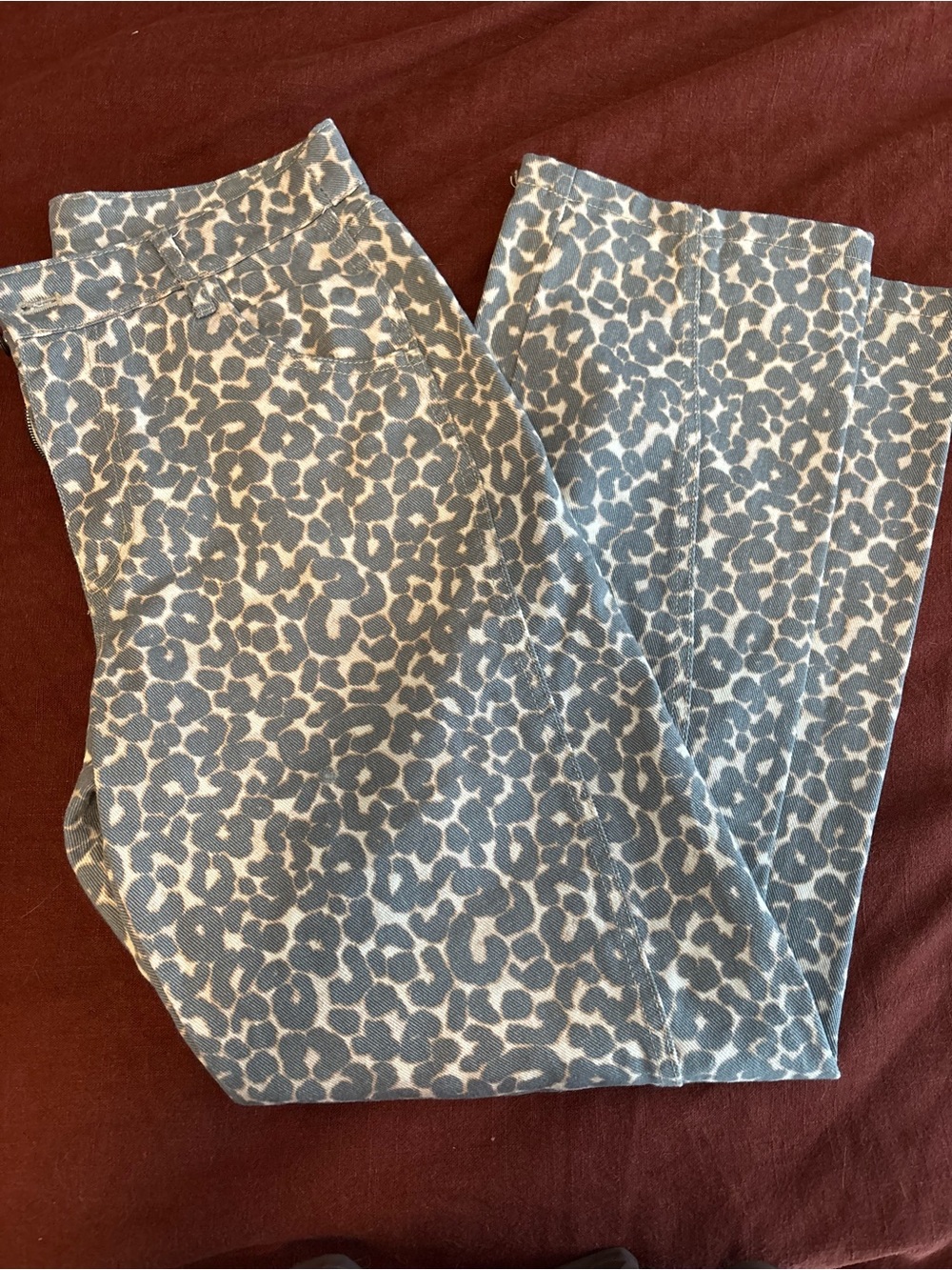 Leopard Print Barrel Pants